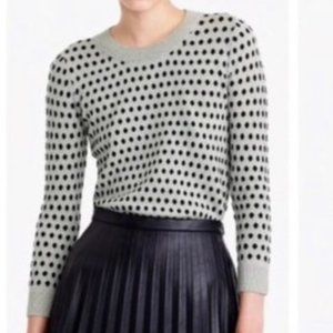 J.Crew Wool Tippi Jacquard Polka Dot Sweater